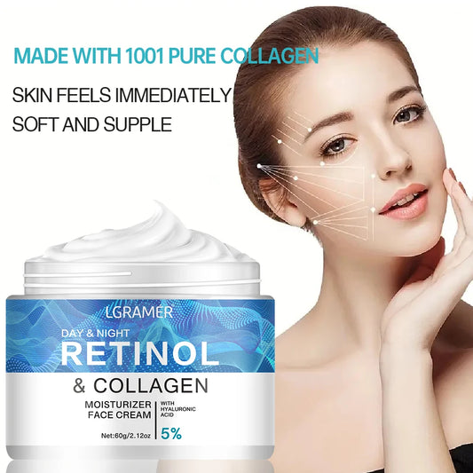 Retinol Firming Face Cream Lifting Neck Anti-Aging Remove Wrinkles Night Day Cream Moisturizing Facial Serum Body Skin Care