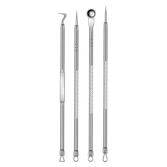 4-11Pcs Ingrown Hair Tweezers Acne Blackhead Removal Needles Black Dots Cleaner Pore Cleaner Deep Cleansing Face Skin Care Tools