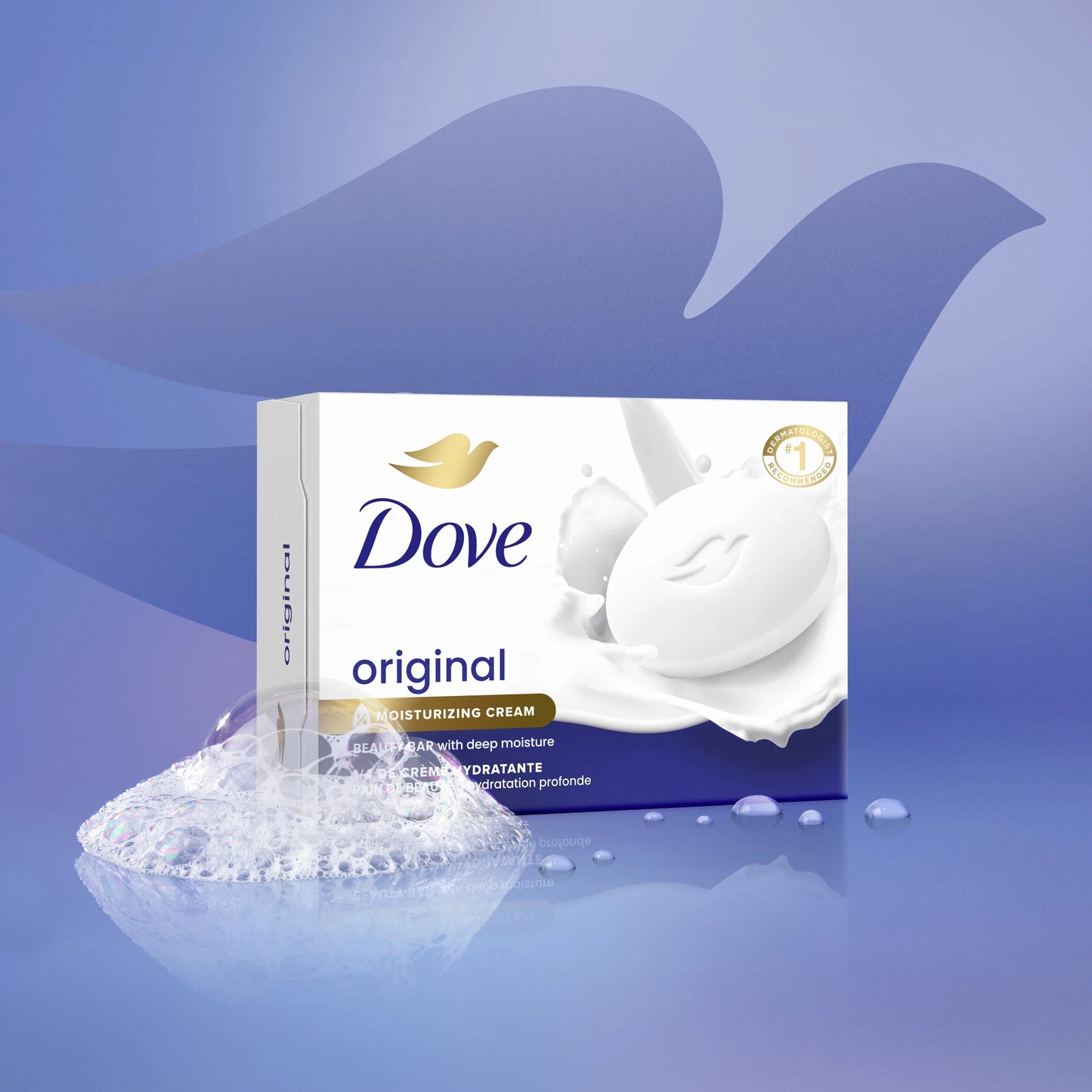 Beauty Bar Soap for Women Original with 1/4 Moisturizing Cream All Skin, 3.75 Oz 2 Bars