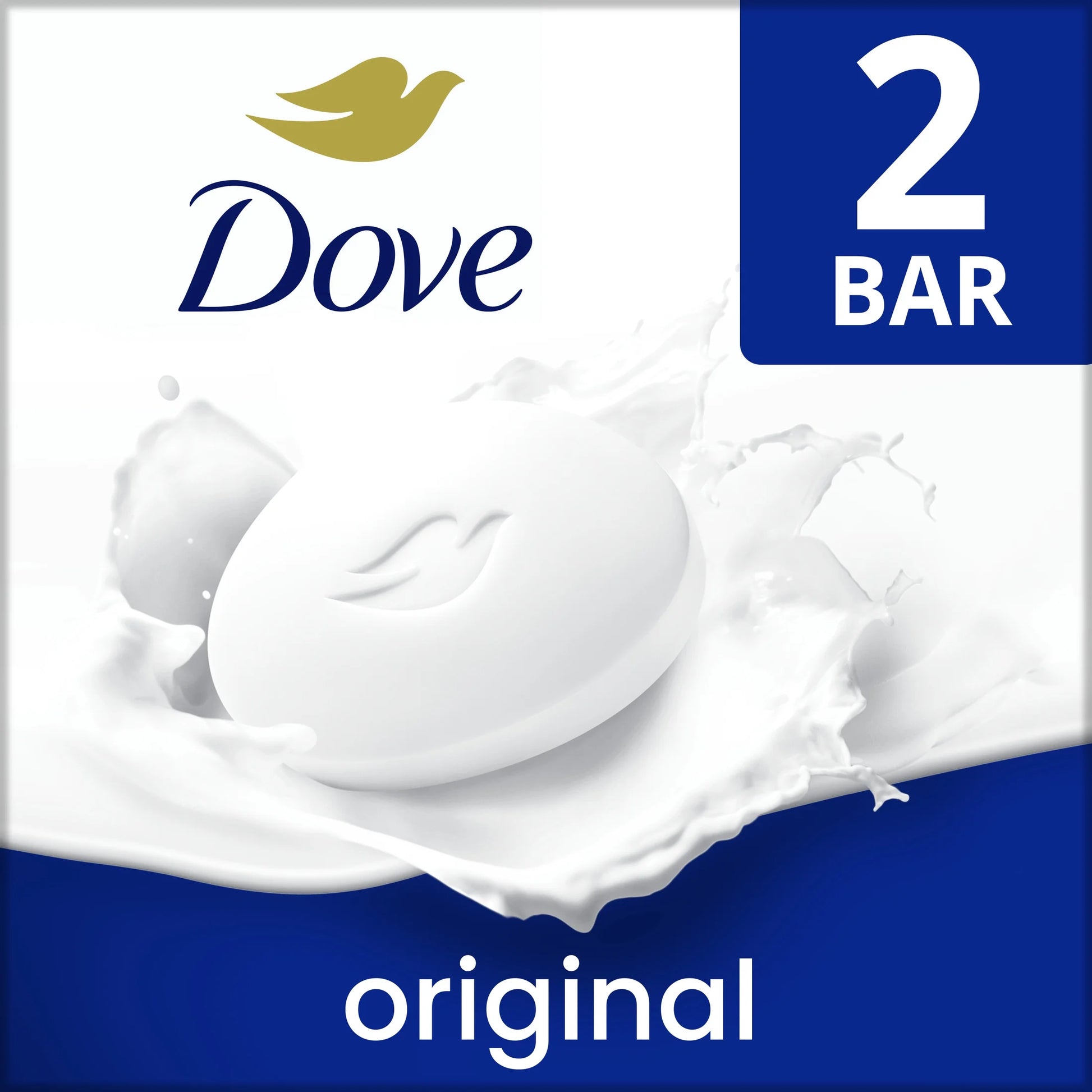 Beauty Bar Soap for Women Original with 1/4 Moisturizing Cream All Skin, 3.75 Oz 2 Bars