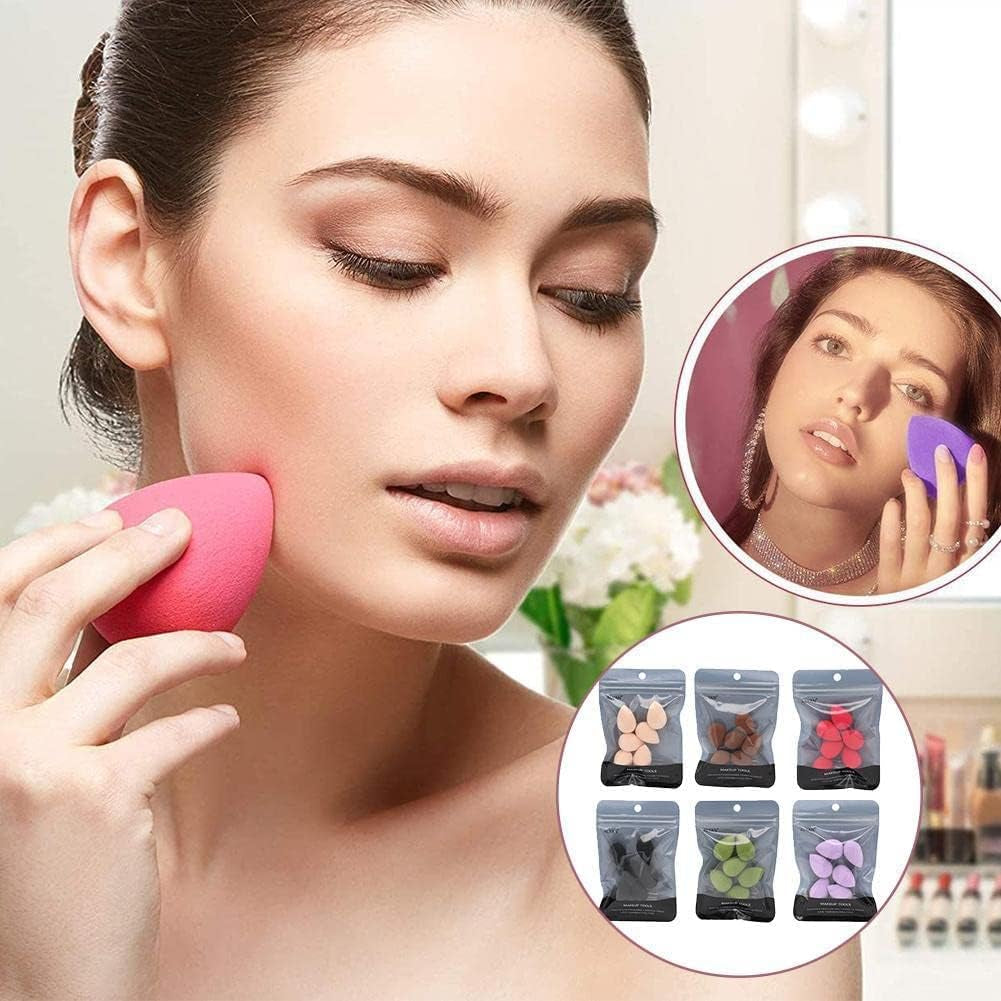 12Pcs Black Mini Makeup Sponge, Concealer Highlight,And Eye Shadow Black Small Beauty Sponge Blender Set for Foundation,Powder, Sponges, Makeup Brushes and Tools